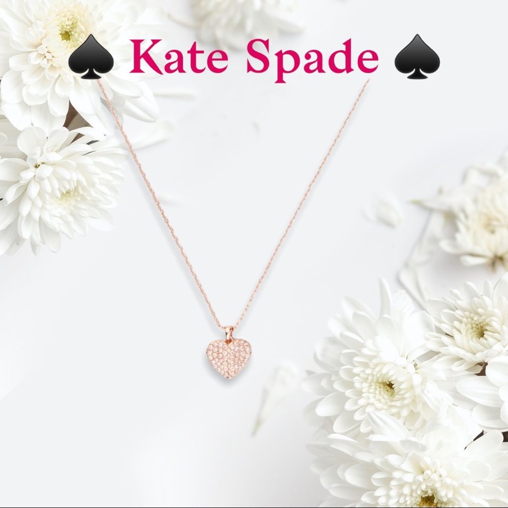 * SOLD * Kate Spade heart pavé mini pendant necklace NEW